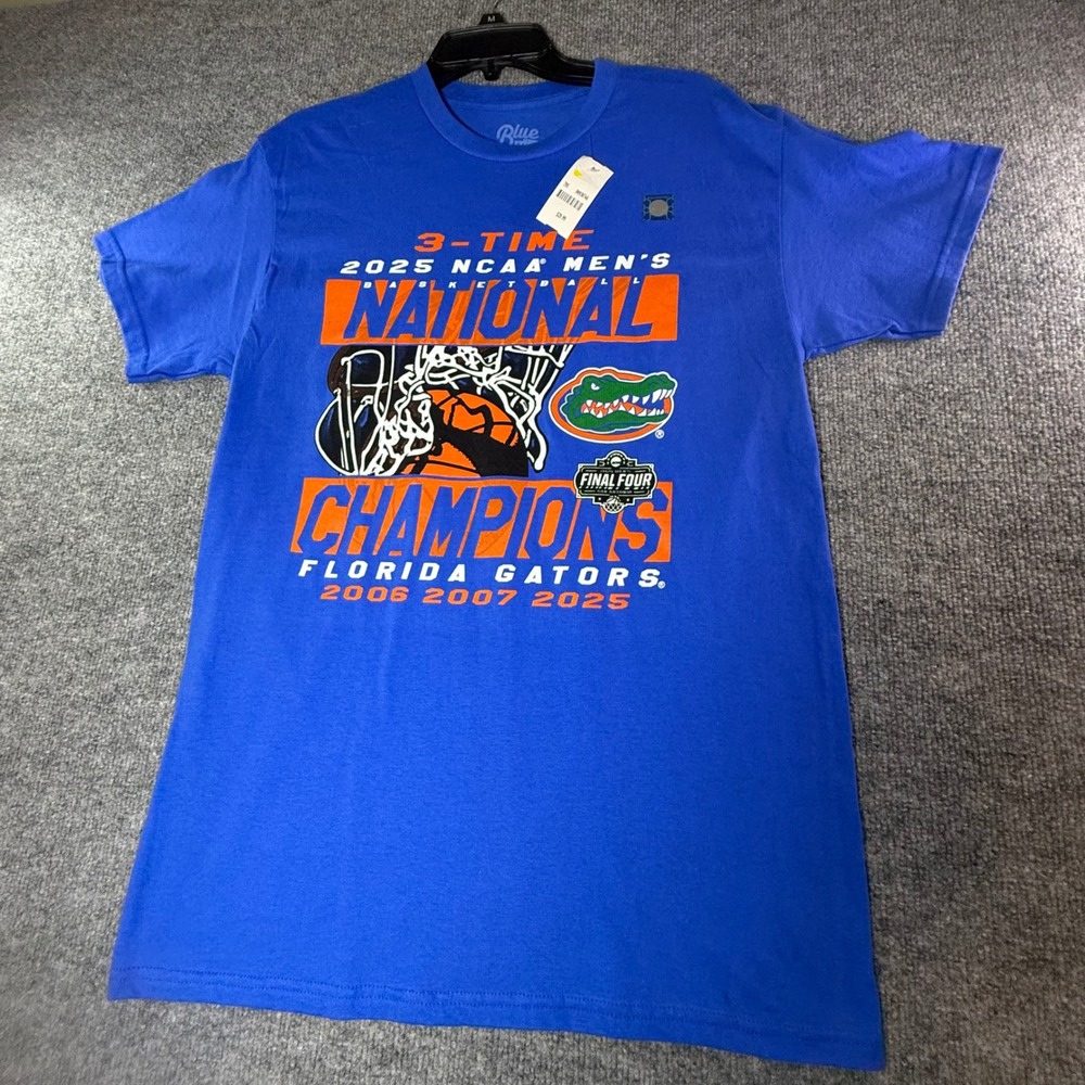 Blue 84 Florida Gators 2025 NCAA Basketball National Champions T-Shirt Mens M